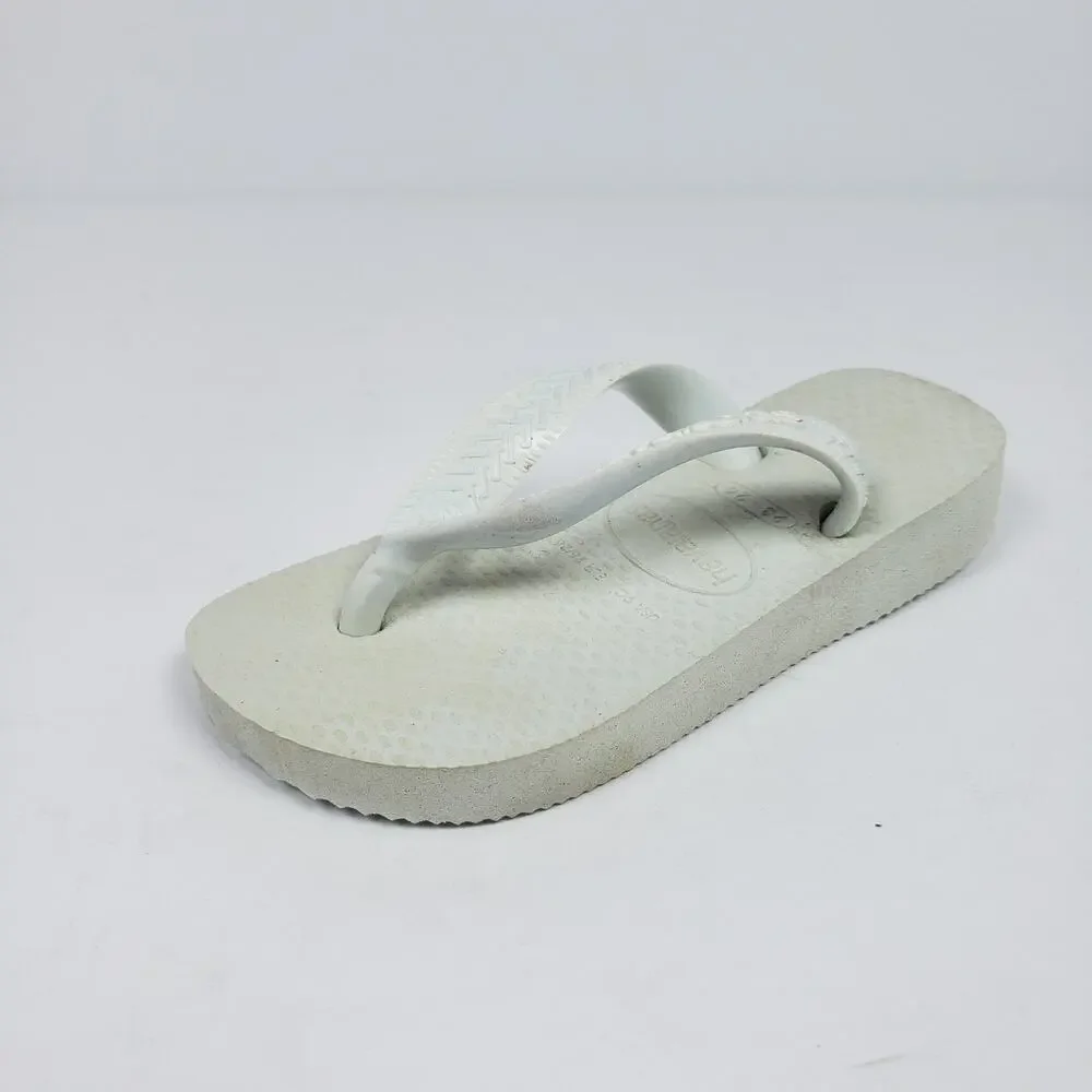 Havaianas Originals Toddler Size 9C White Slip On Casual Flip Flop Sandals